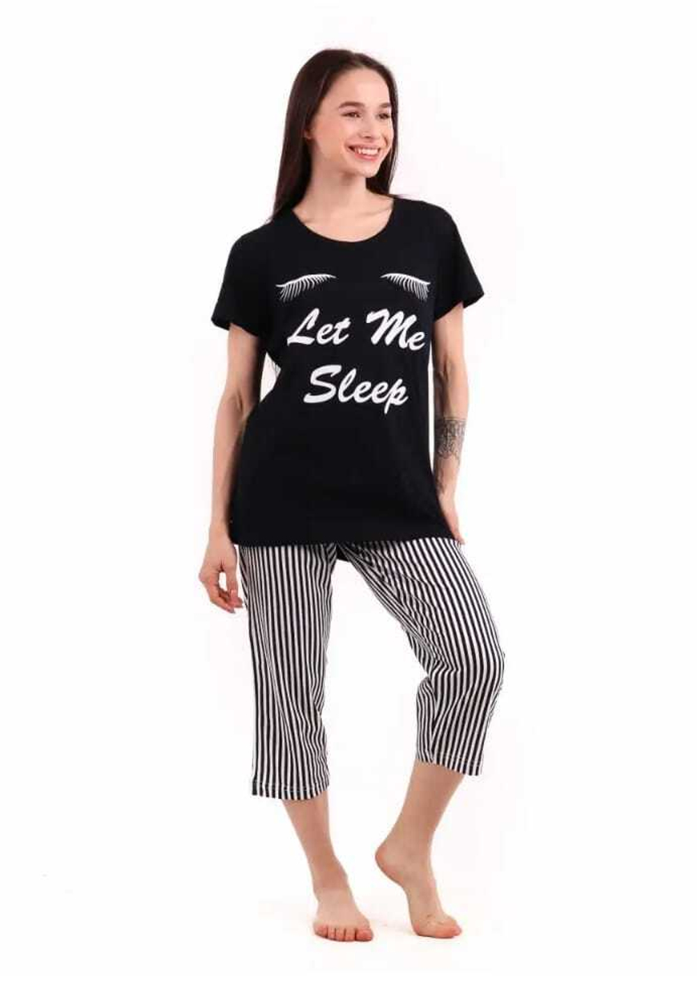 Пижама х/б бриджи+футболка УБФ00022