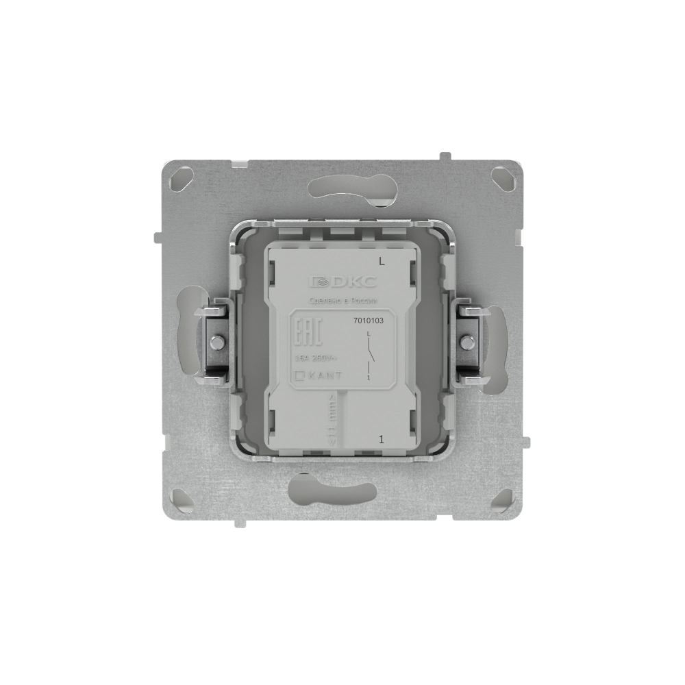 Выключатель одноклавишный, KANT, белый песок