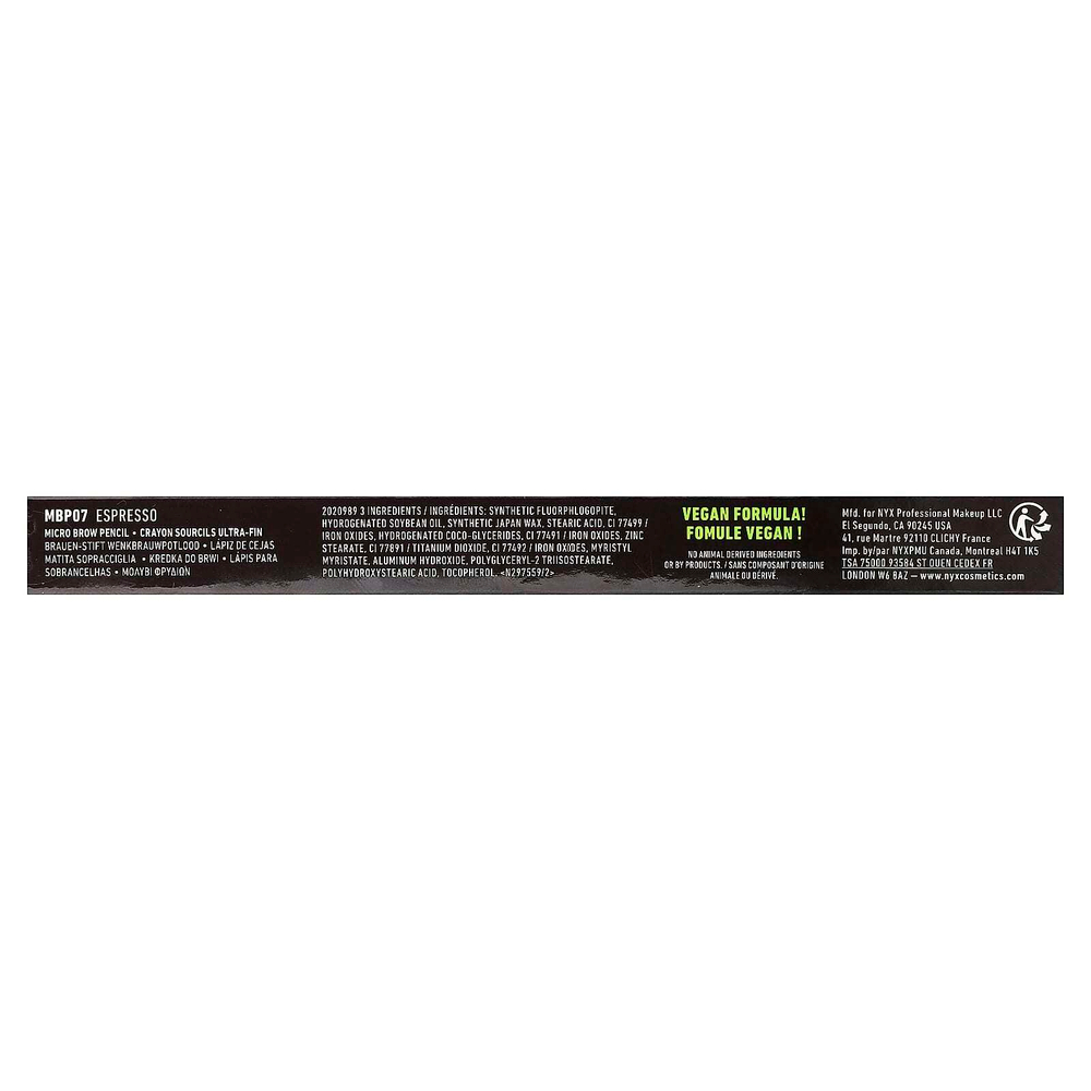 NYX Professional Makeup, Micro Brow Pencil, 07 эспрессо, 0,09 г (0,003 унции)