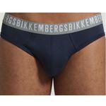 Мужские трусы брифы синие набор 3 в 1 Bikkembergs CLASSIC BKK1USP02TR