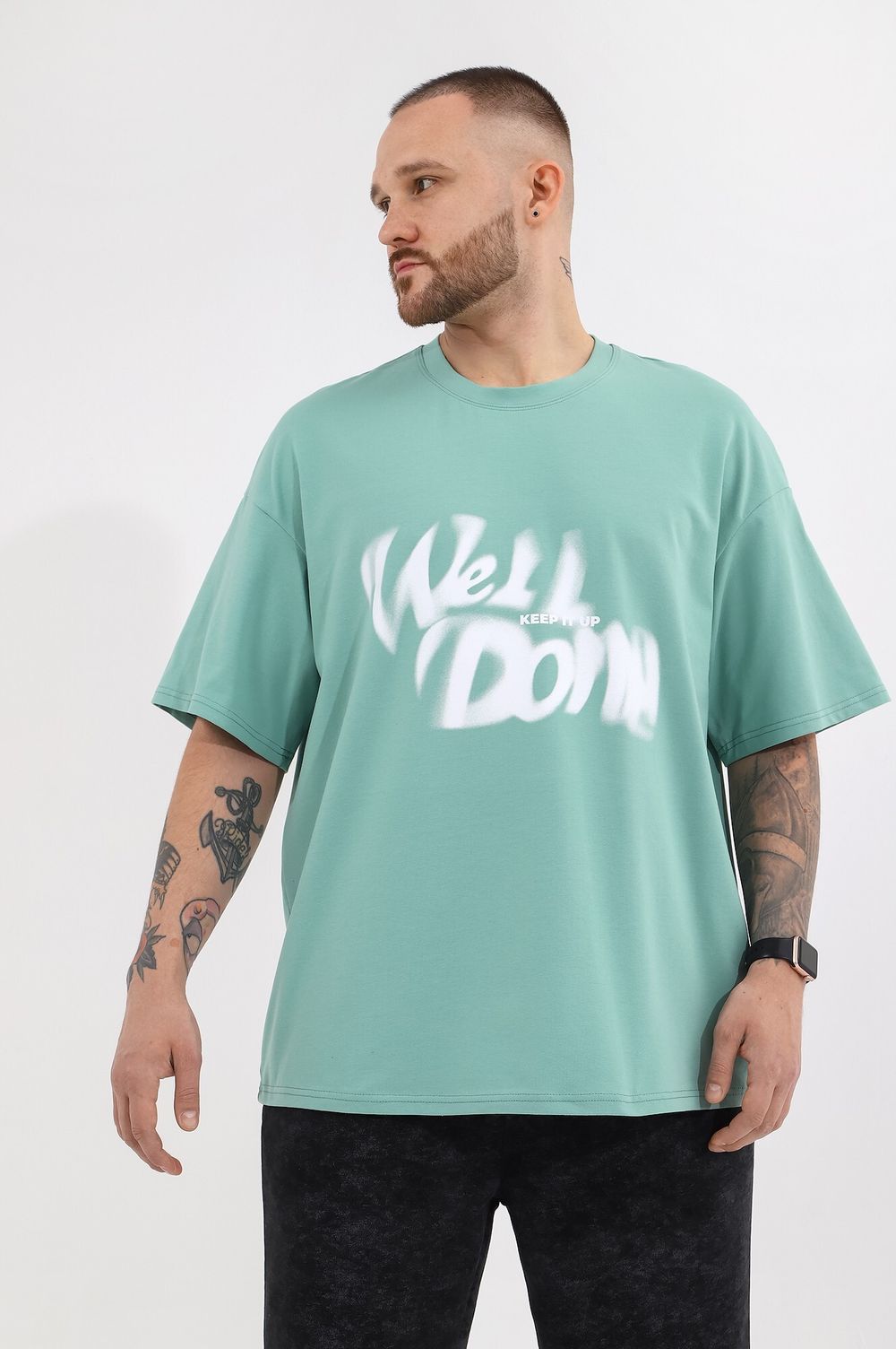 Фуфайка (футболка) мужская Леон-4 Виотекс ЗЕЛЁНЫЙ