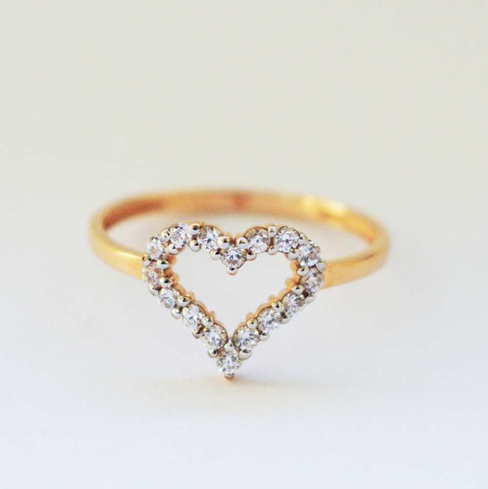 Кольцо Искрящееся Сердце