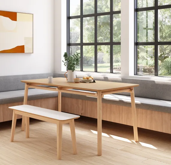 Обеденный стол Meiko 160х80 см, массив дуба, меламин