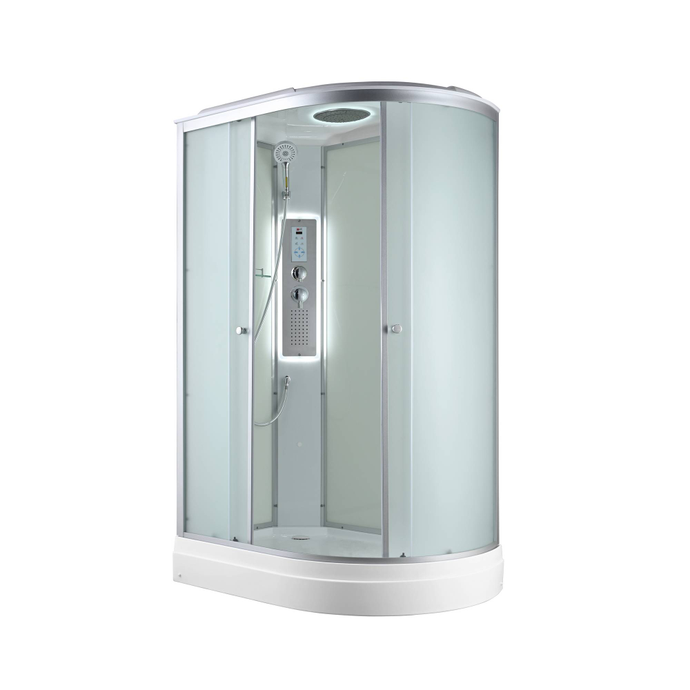 Душевая кабина AvaCan (АваКан) C2012L LED с низким поддоном, с ГМ, с электрикой и LED освещением, 120х80х215