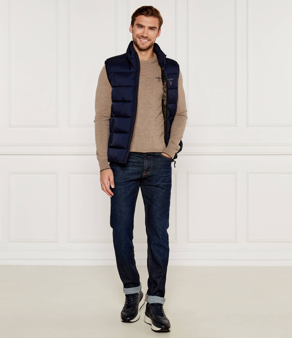 Шерстяной свитер Aeronautica Militare - бежевый(MA1388L415)