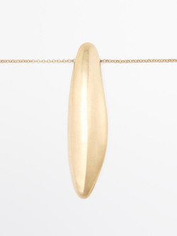 Massimo Dutti Цепочка с подвеской «Лесной орех», золотистый