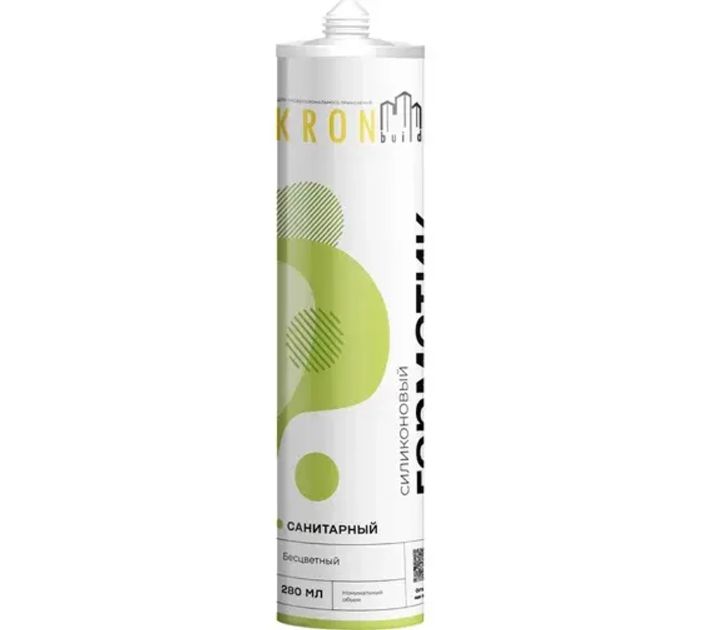 Силиконовый санитарный герметик KRONbuild(бесцветный)280гр