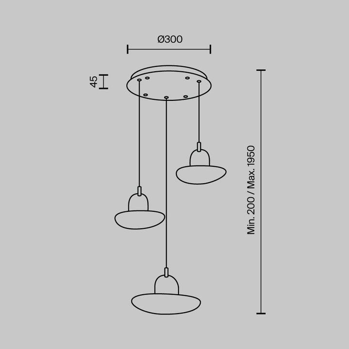 Подвесной светильник MODELUX MODESTYLE MS.2326.3 BK