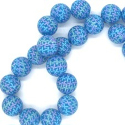 Бусины на леске 18 мм, 1 нить~40 шт-60 см