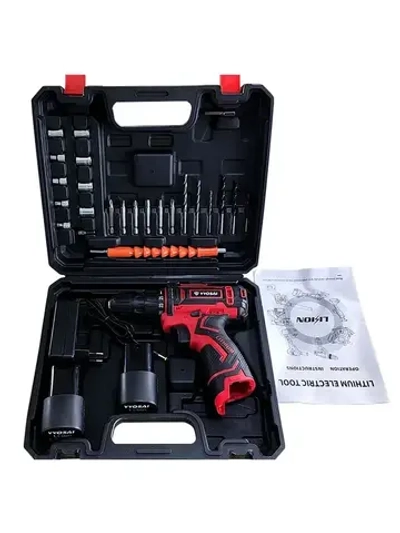 Дрель-шуруповерт аккумуляторная VVOSAI WS-3016-A2, 16В 36Нм, 2xLi-ion, ЗУ