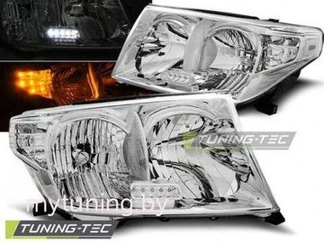 Передние фары Toyota Land Cruiser 200 chrome led