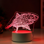 Светильник Большая акула LED RGB от сети 9,5х16х14 см