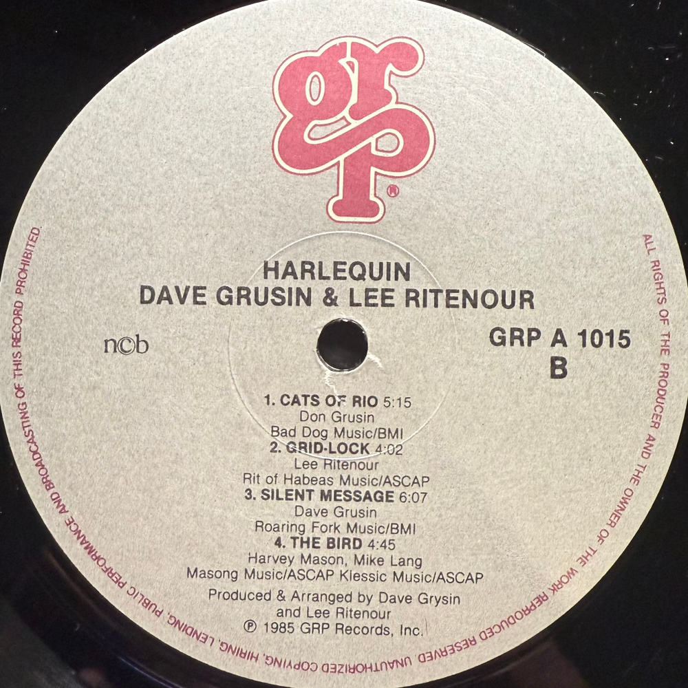 Dave Grusin / Lee Ritenour ‎– Harlequin (Скандинавия 1985г.)