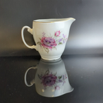 Молочник фарфоровый изящные цветы, Wloclawek porcelana, золочение, винтаж Польша, времён СССР 1967-1973 гг