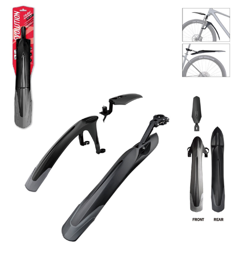 Крылья EVOLUTION 24-29", к-кт перед/зад, перед. штаны вилки/шток, зад. подсед-ный штырь, пласт. (30)