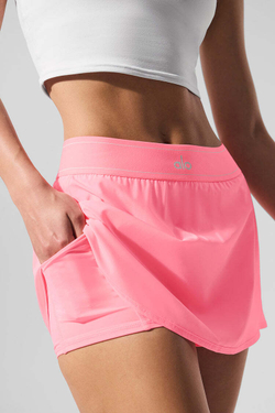 Alo yoga Теннисная юбка Match Point, неоновый розовый