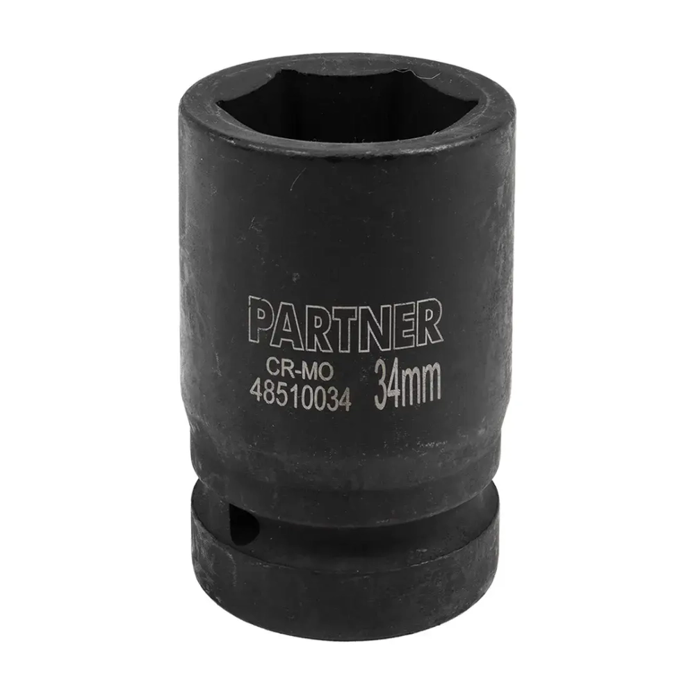 Головка ударная глубокая, 34мм (6гр) 1'' Partner PA-48510034