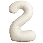 Шар фольгированный Цифра 2 101 см (Бежевый)