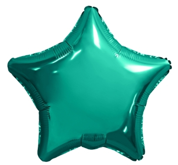 Шар (45см) звезда, бирюзовый