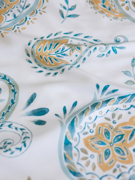 PLACIDITY Комплект постельного белья, сатин белый Пейсли