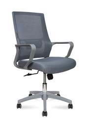 Кресло офисное  Max LB  серый пластик  серая сетка  серая ткань