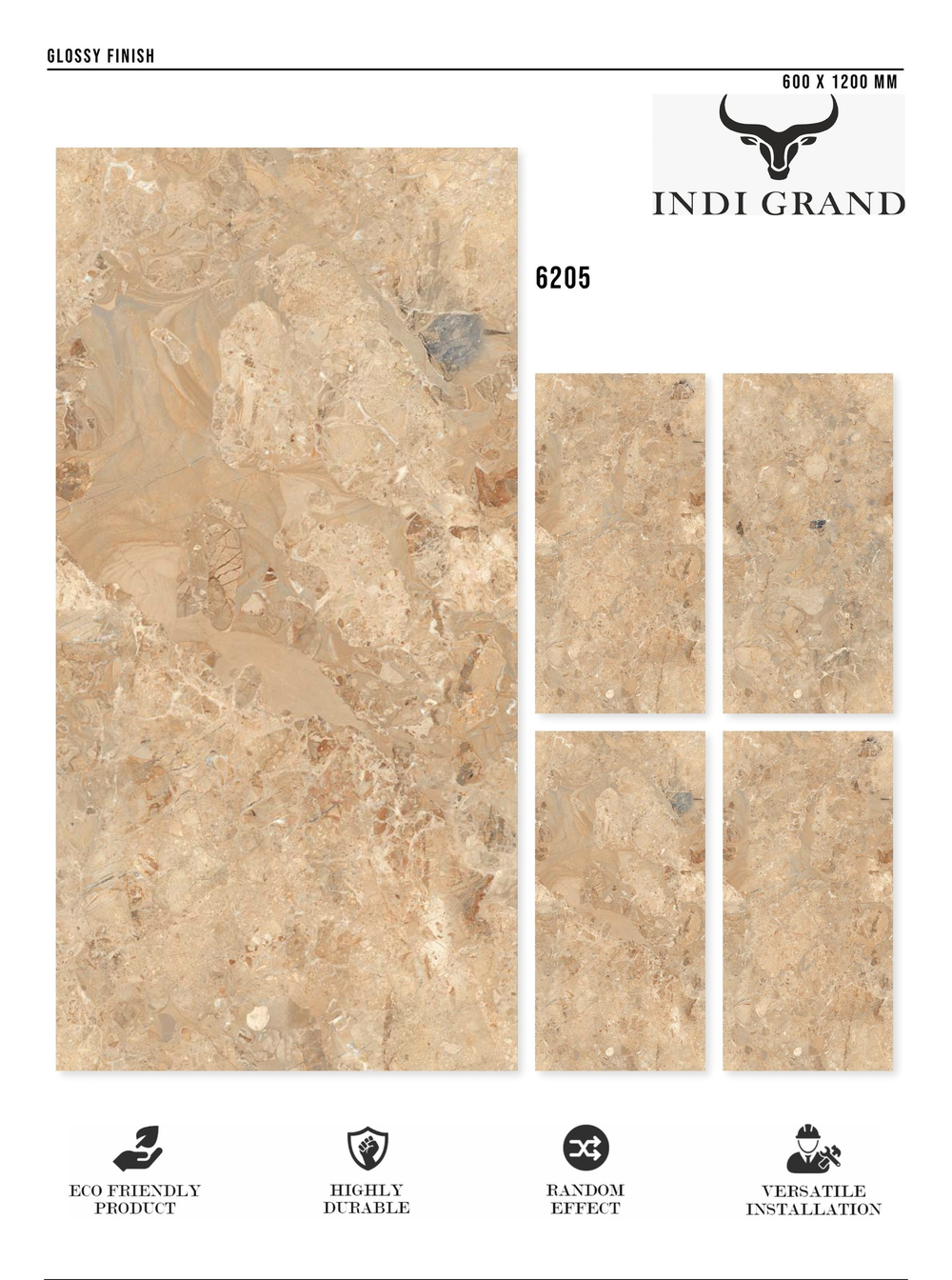 Керамогранит glossy №3 60х120, 6205