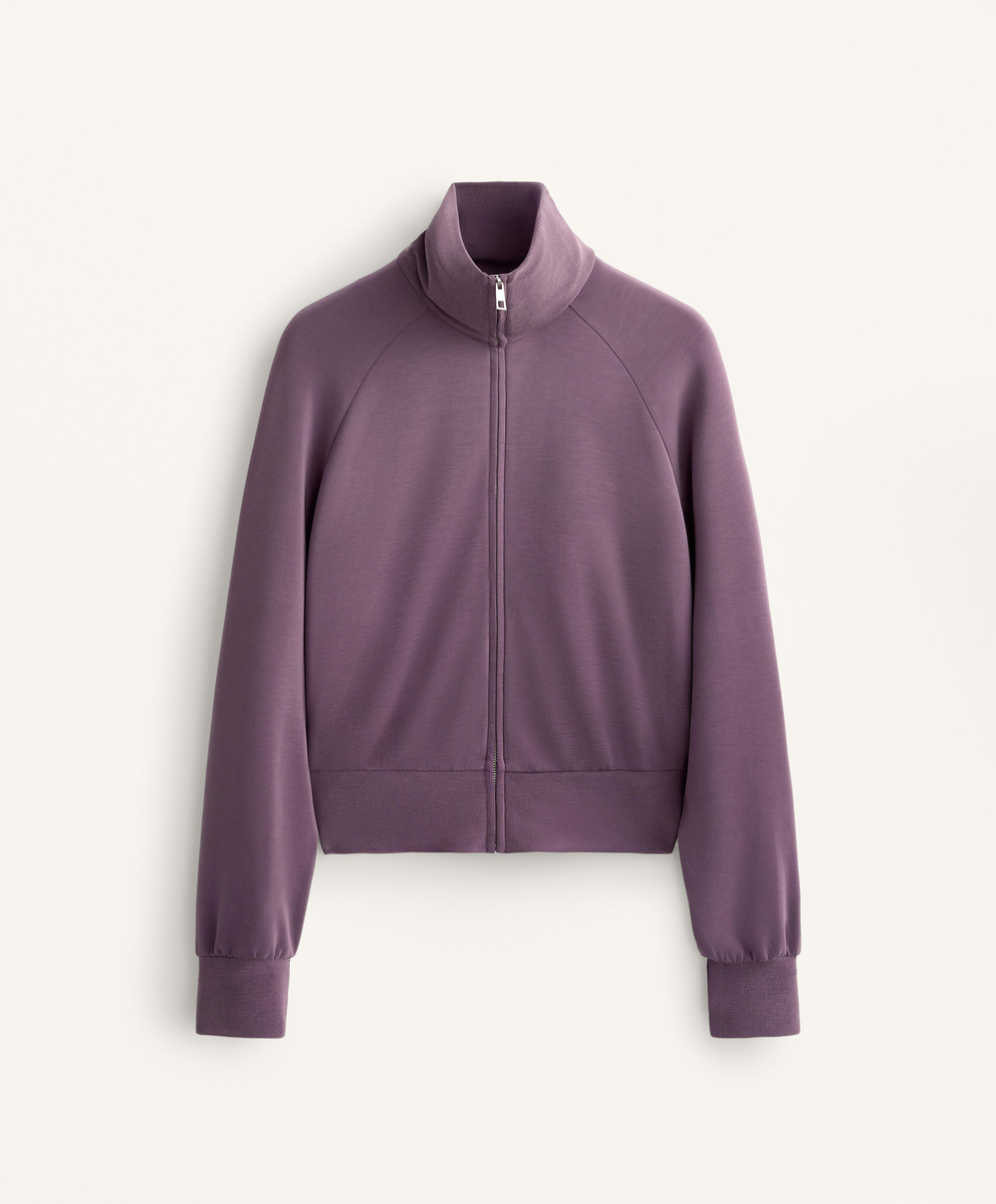 Oysho Куртка с высоким воротником, сиреневый