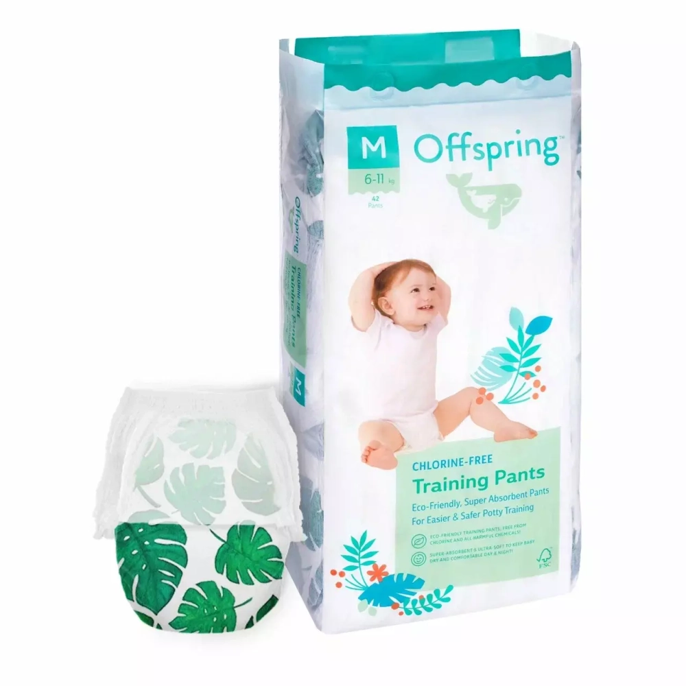 Offspring трусики-подгузники, M 6-11 кг. 42 шт. расцветка Тропики