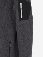 Толстовка флисовая CMP Men's mélange knit-tech heavy fleece, артикул 3H60747N, цвет Nero-Glacier (44UE)