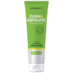 Consly Clean & Exfoliate Cleansing Foam пенка для умывания с AHA, BHA, PHA кислотами