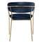 Стул Turin синий с золотыми ножками