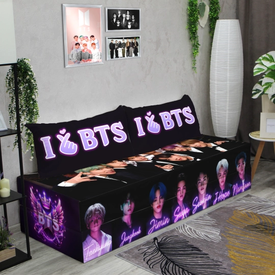 Бескаркасный диван кровать раскладной "BTS"