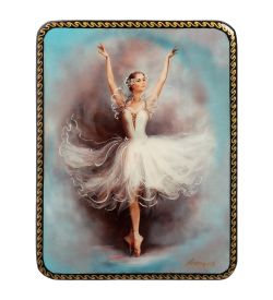 Народные промыслы ШК-19/ 8-A Шкатулка в технике декупаж «Балет» (10х8х3,5)