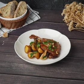 Салатник 22 см, 700мл, фарфор "NOBLE" серия "Retro Ritz & Bella-White"