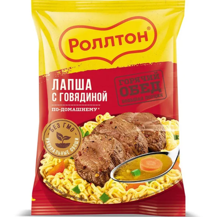 Лапша Роллтон по-домашнему говядина 85 гр