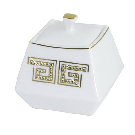 Lenardi 108-087 Сахарница в под.уп. GIVENCHI GOLD (х24) Фарфор