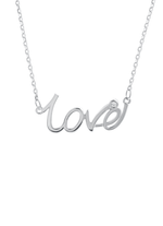 Колье на цепочке "Love" (фианит)