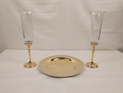 Набор фужеров с блюдом на 2 персоны (Златоуст)