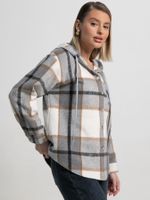 Рубашка теплая с капюшоном Олиссия (серая) Б15504-18М LT Collection