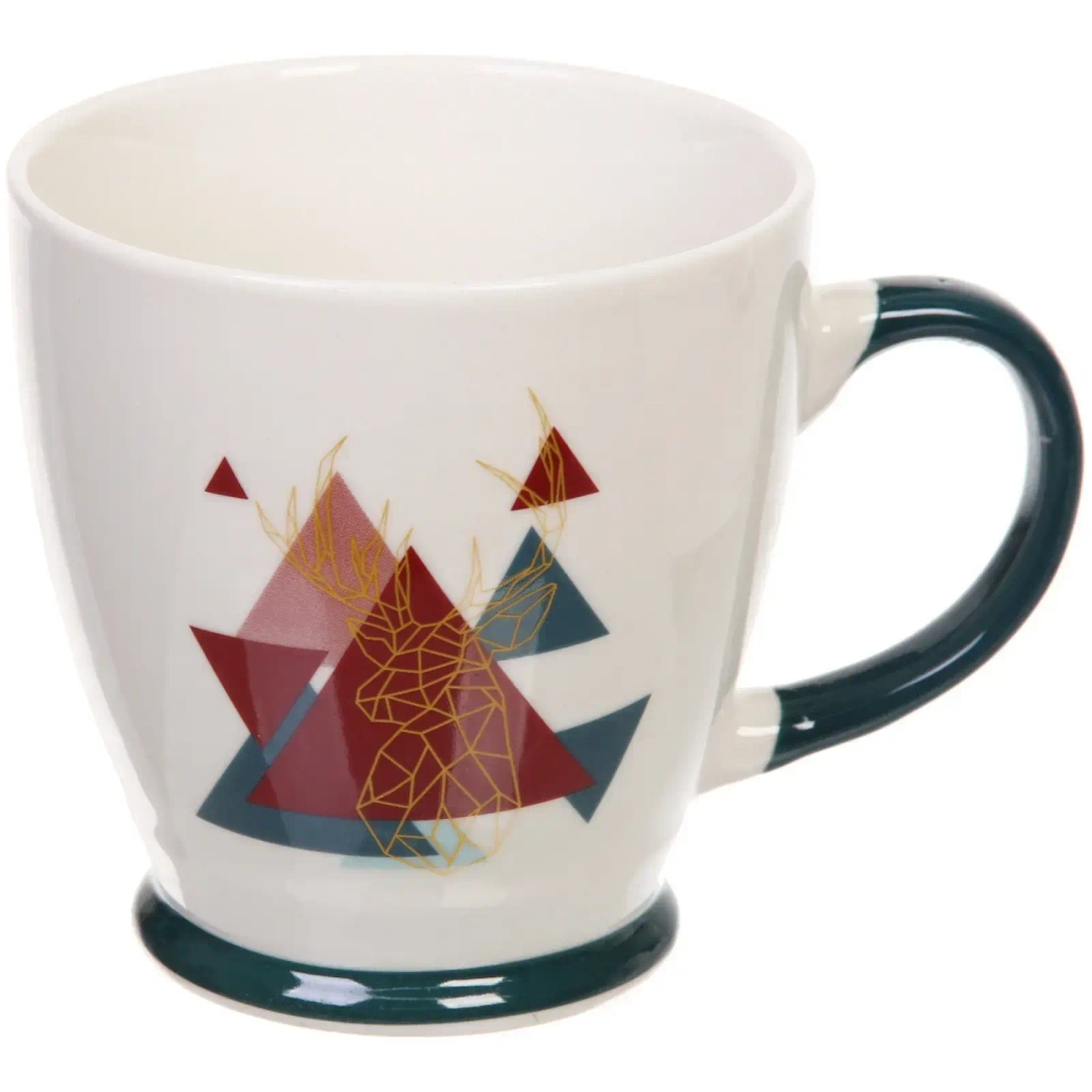 Кружка керамическая 400мл «Олень геометрия» в подарочной коробке