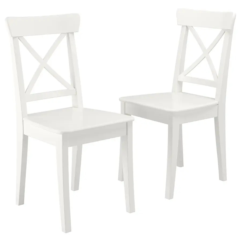 Набор 2 стула деревянные - IKEA INGOLF, 94х45х15 см, белый, ИНГОЛЬФ ИКЕА