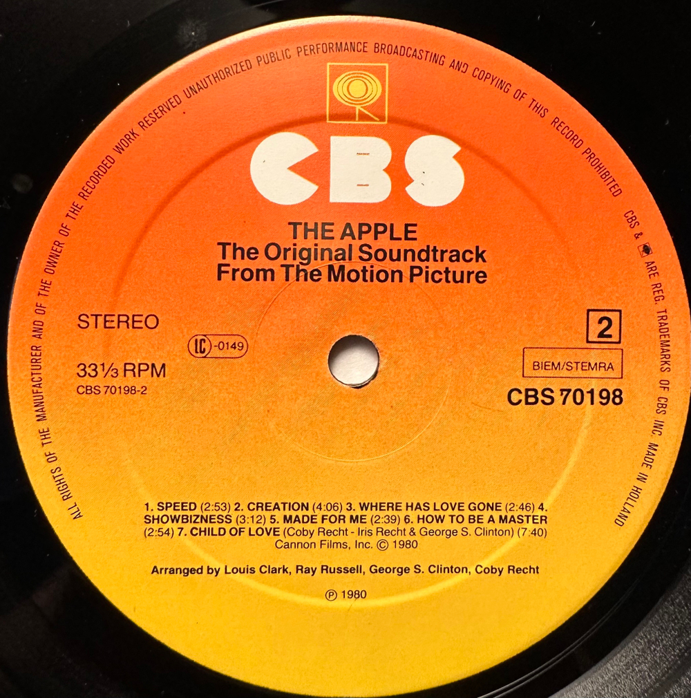 The Apple The Original Soundtrack Of The Musical Film (Голландия 1980г.)