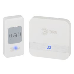 Звонок дверной ЭРА C95 беспроводной, от сети, белый, 52 мелодии