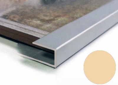 Алюминиевый С-образный окантовочный профиль слоновая кость LU