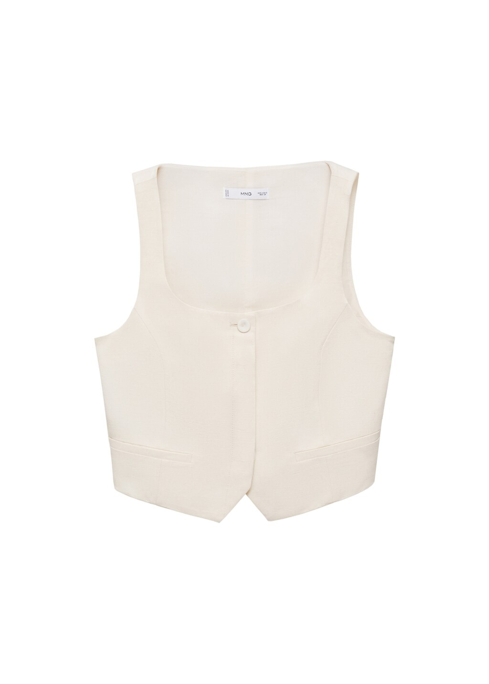 Костюмный жилет из смесового льна