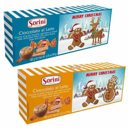 Конфеты "Sorini" с начинкой с ароматом пряного печенья и злаками "Astuccio Tiffany Speculoos" 180г