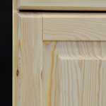 Dipriz Тумба Лена 4 двери из сосны, с ящиками, (нижняя часть буфета Лена), прозрачный лак