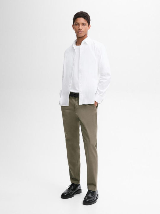Massimo Dutti Брюки из рельефного 100% хлопка, зеленый