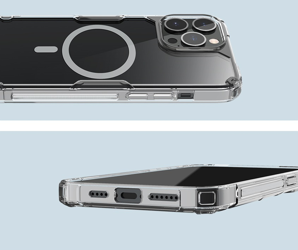 Чехол прозрачный с поддержкой MagSafe для iPhone 14 Pro Max, Nillkin серия Nature TPU Pro Magnetic Case