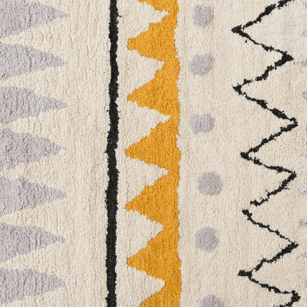 Ковер из хлопка с контрастным этническим орнаментом из коллекции ethnic, 160x230 см